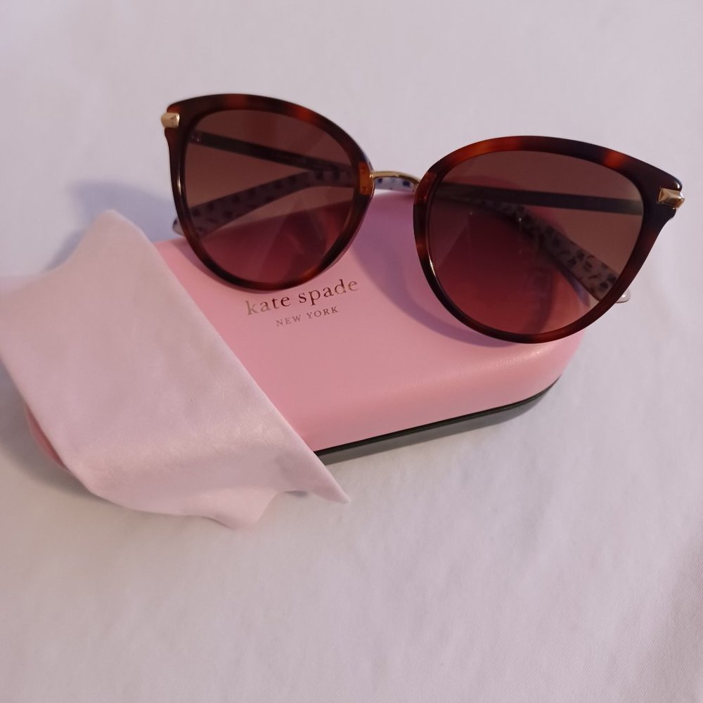 Kate Spade Savona Round Cat Eye w/ Gradient Lens Sunglasses NWOT